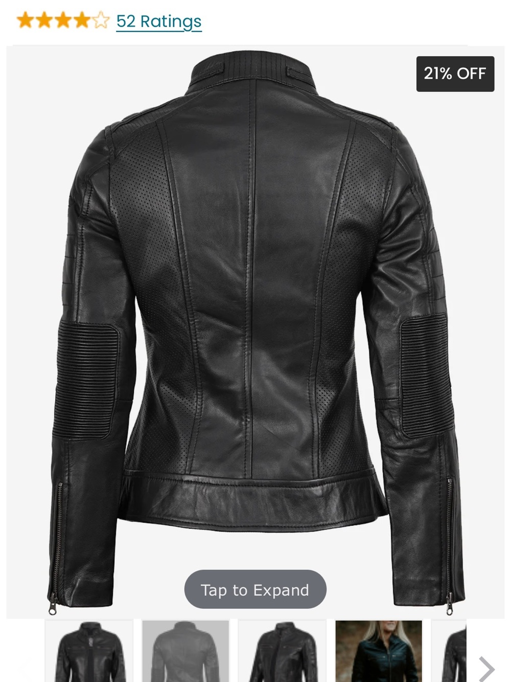 NWOT Leather Moto Jacket - Picture 2 of 8